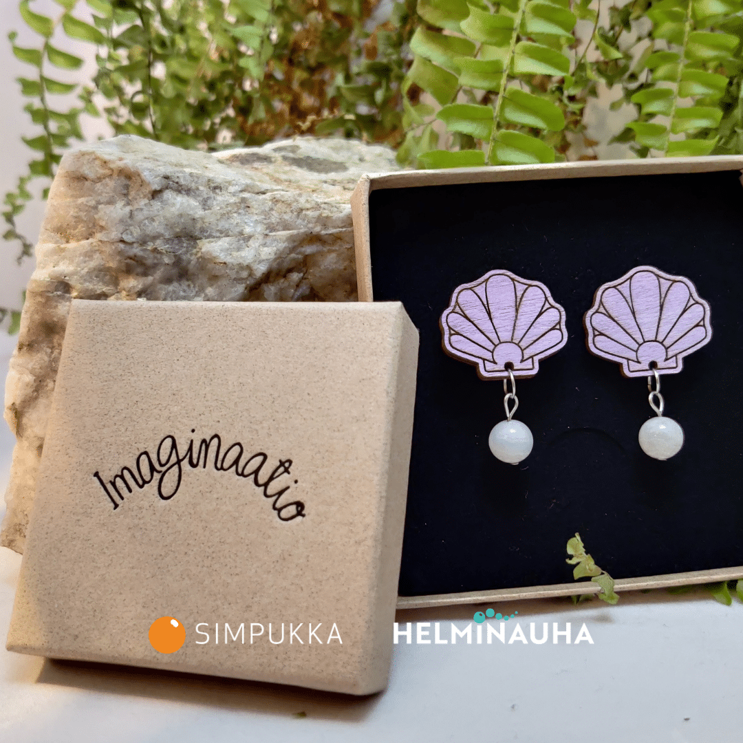 valokuva helmi-korvakoruista