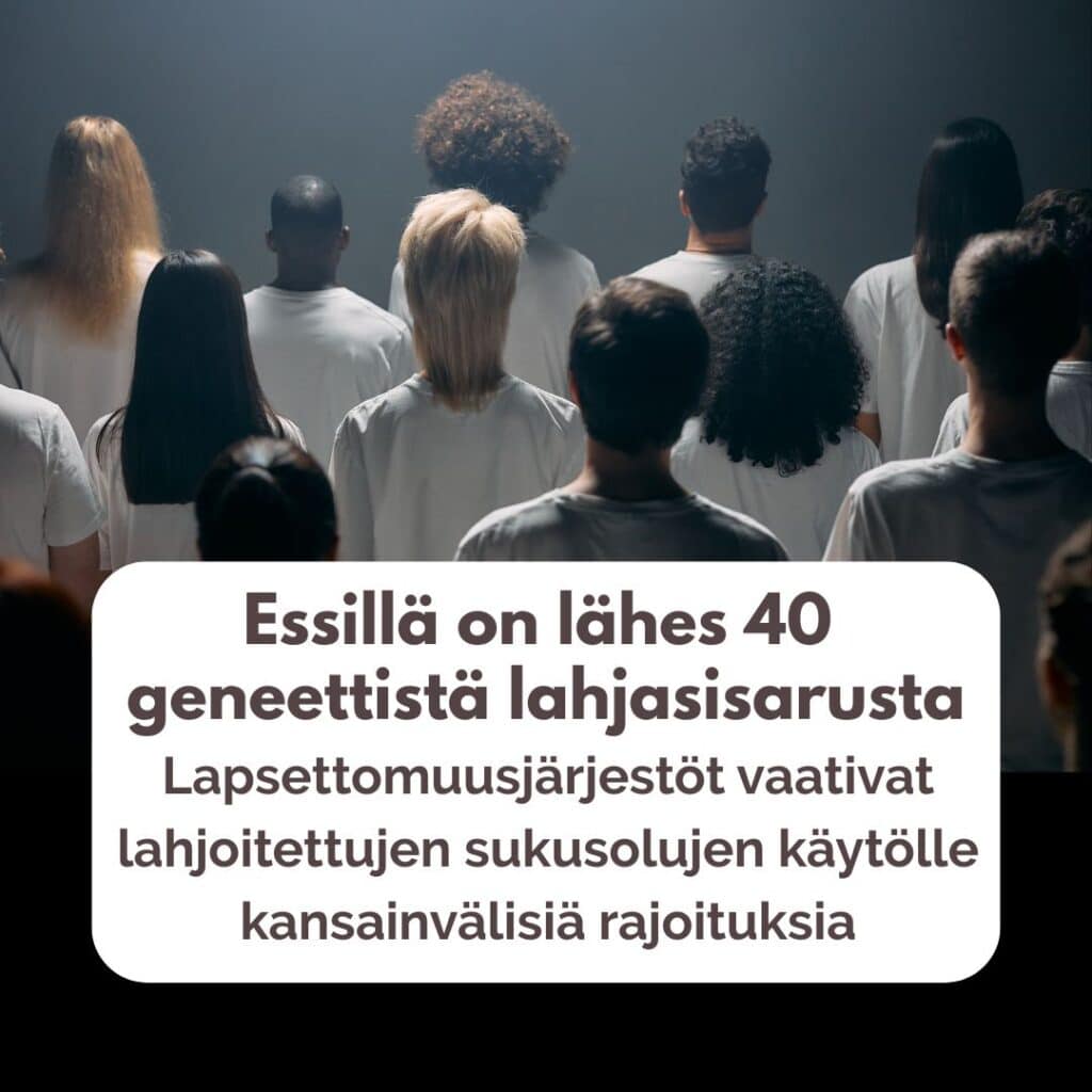 Essillä on lähes 40 geneettistä lahjasisarusta - lapsettomuusjärjestöt vaativat lahjoitettujen sukusolujen käytölle kansainvälisiä rajoituksia