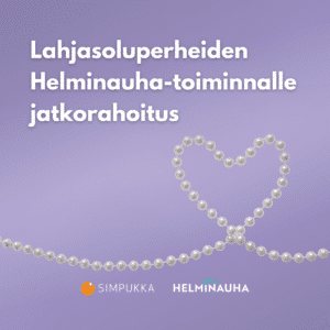 Lahjasoluperheiden Helminauha-toiminnalle jatkorahoitus