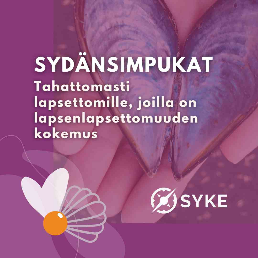Teksti: SYDÄNSIMPUKAT. Tahattomasti lapsettomille, joilla on lapsenlapsettomuuden kokemus.