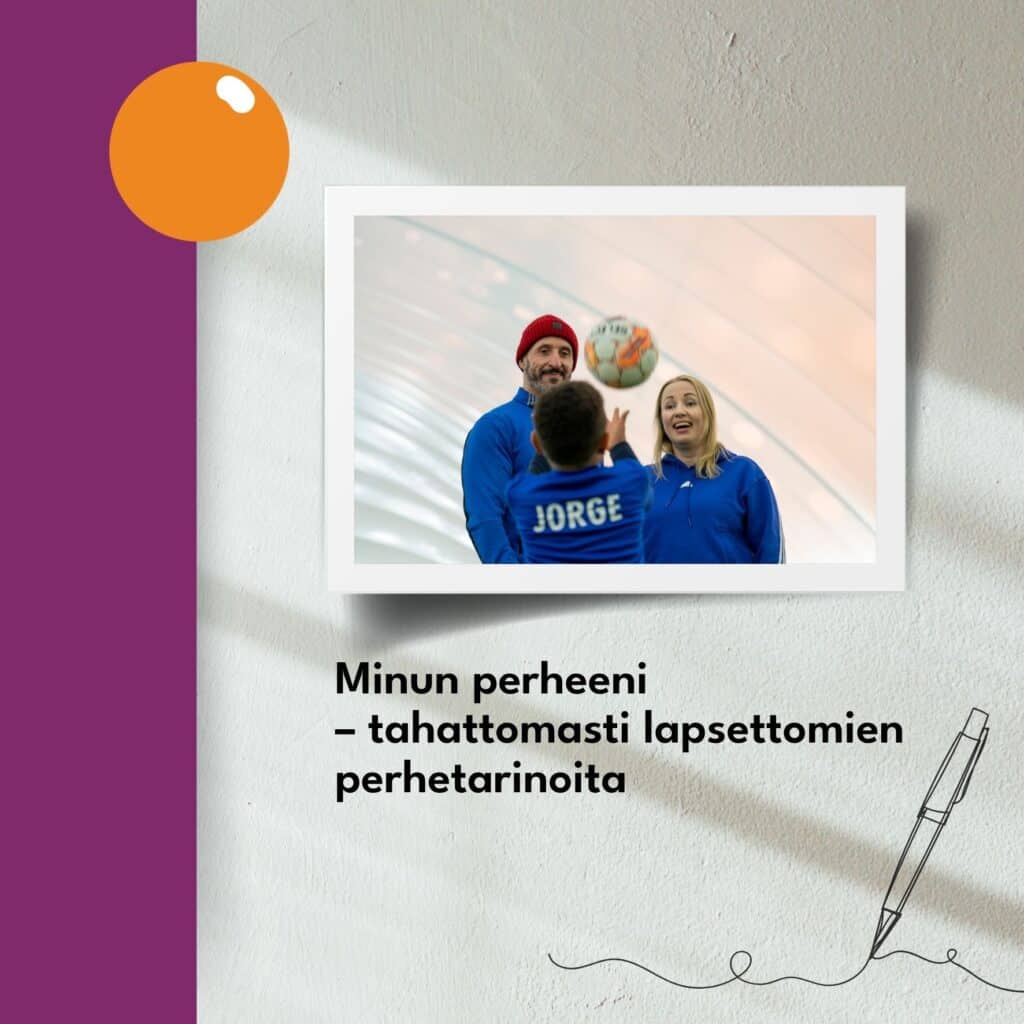 Kuva Elinan perheestä. Elinan tarina. Teksti: Minun perheeni – tahattomasti lapsettomien perhetarinoita.