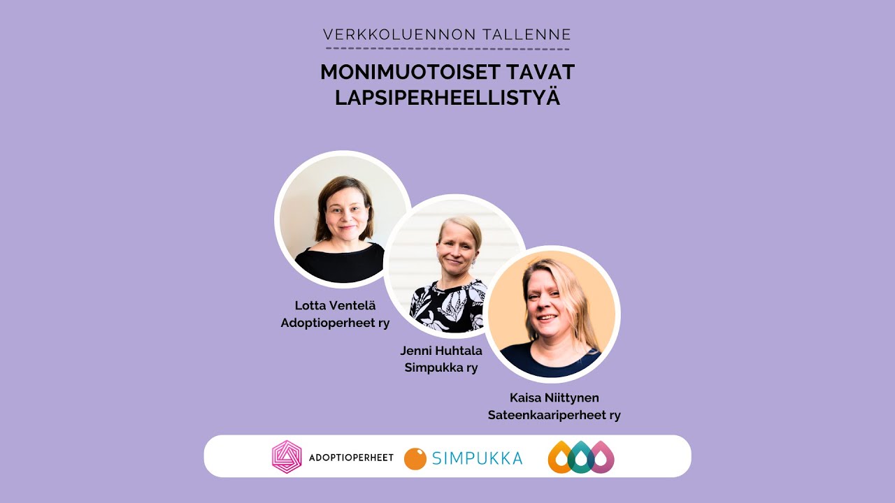 Verkkoluennon tallenne: Monimuotoiset tavat lapsiperheellistyä