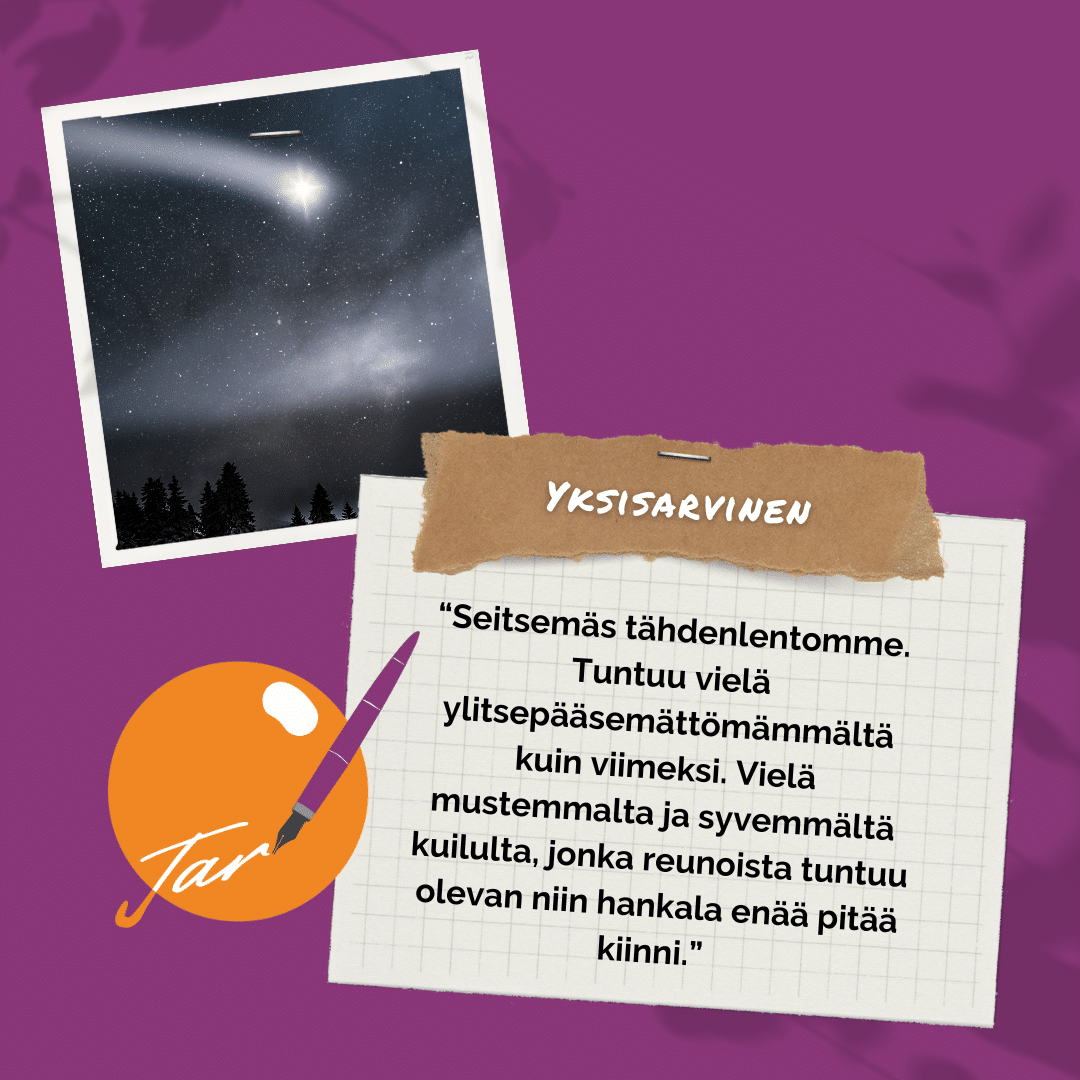 Tarinoita lapsettomuudesta: “Seitsemäs tähdenlentomme. Tuntuu vielä ylitsepääsemättömämmältä kuin viimeksi. Vielä mustemmalta ja syvemmältä kuilulta, jonka reunoista tuntuu olevan niin hankala enää pitää kiinni.”