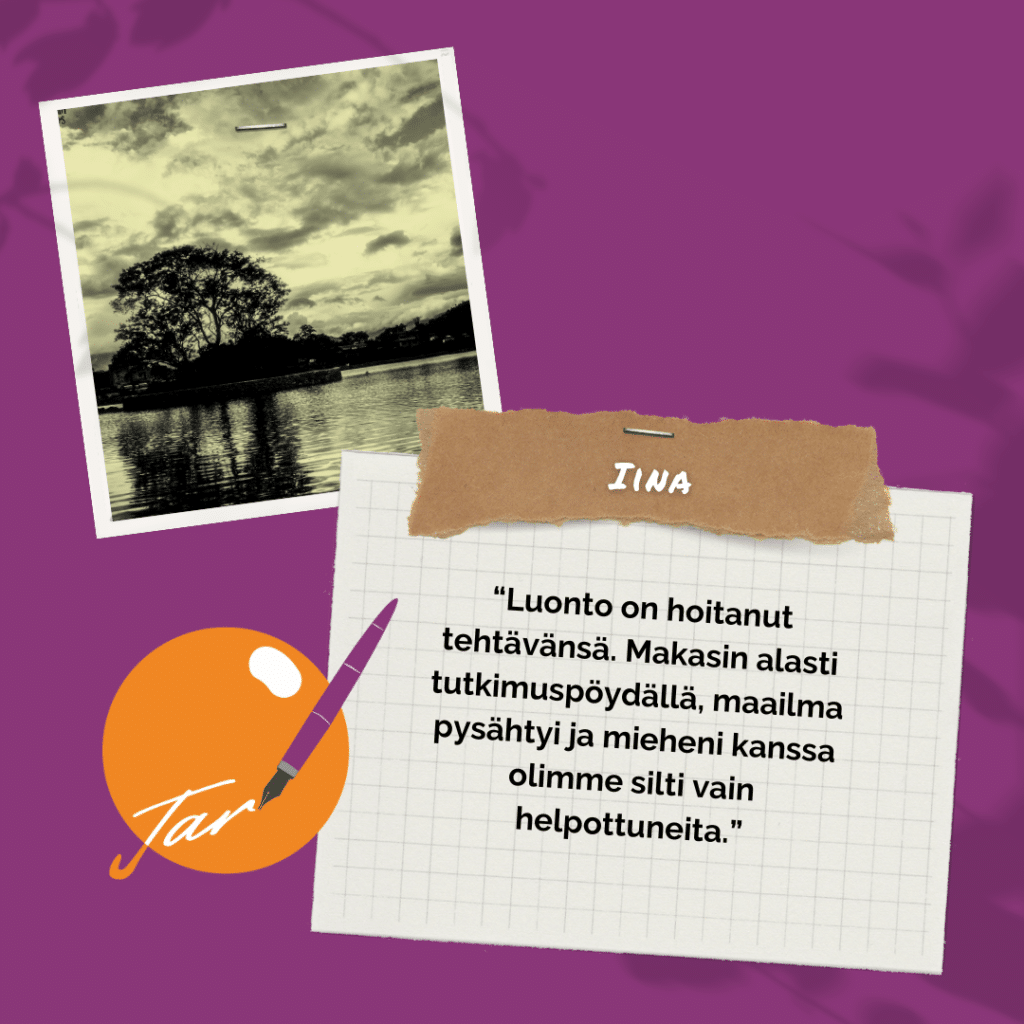 Tarinoita lapsettomuudesta: nimimerkki Iina. “Luonto on hoitanut tehtävänsä. Makasin alasti tutkimuspöydällä, maailma pysähtyi ja mieheni kanssa olimme silti vain helpottuneita.”