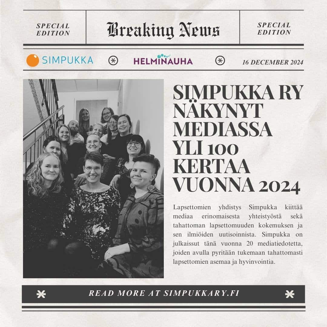 Simpukka ry näkynyt mediassa yli 100 kertaa vuonna 2024!