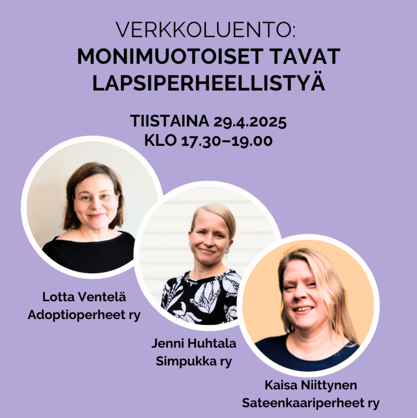 Monimuotoiset tavat lapsiperheellistyä