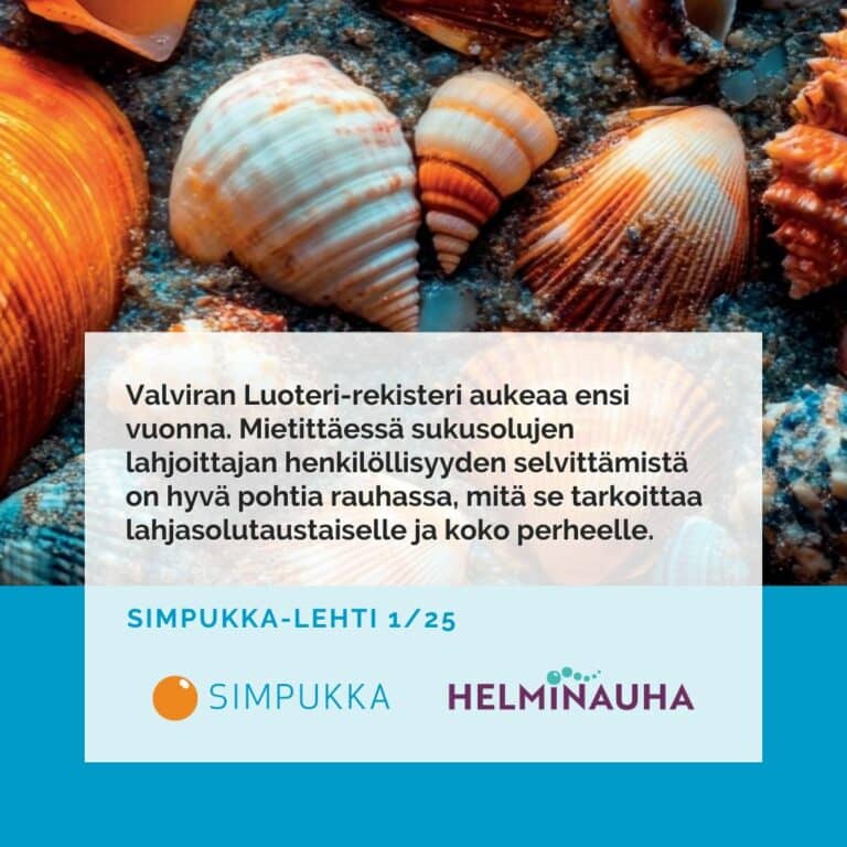 Sukusolulahjoittajan henkilöllisyyttä selvittämässä