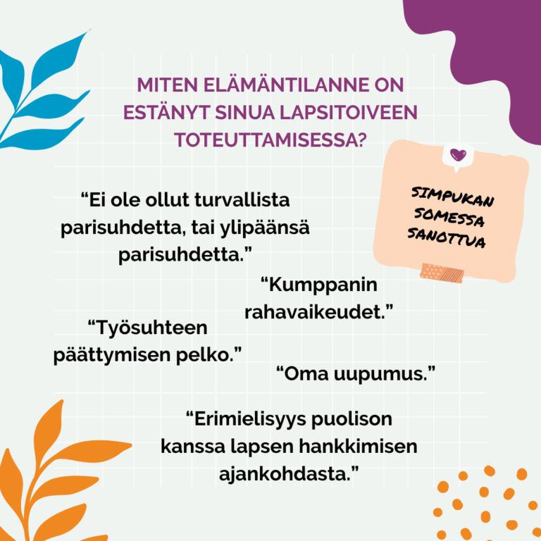 Elämäntilannelapsettomuus on moninainen kokemus