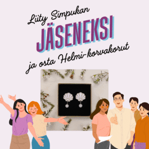 Simpukan jäsenyys + Helmi-korvakorut