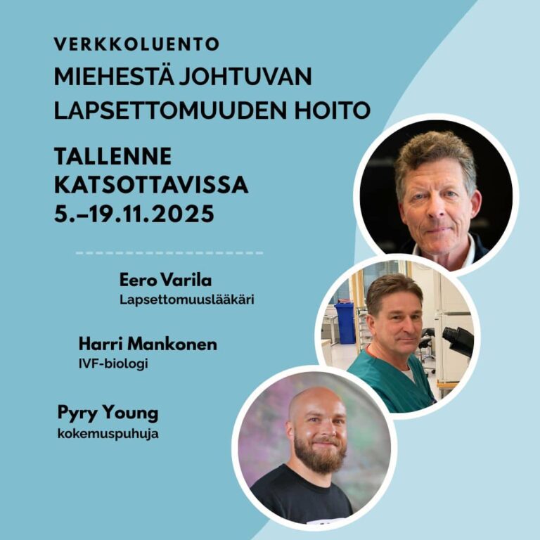 Verkkoluentotallenne: Miehestä johtuvan lapsettomuuden hoito